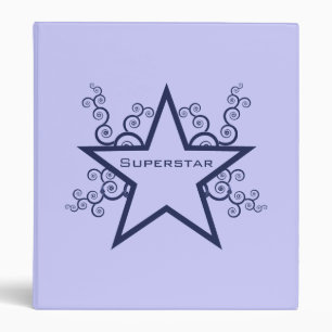 Superstar Swirls Binder, Dark Blue Binder