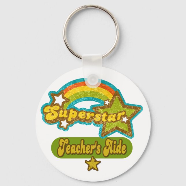 Superstar Teacher's Aide Keychain (Front)