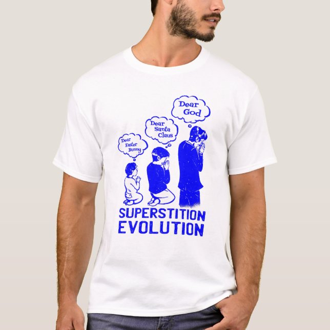 superstition evolution funny T-Shirt (Front)
