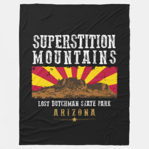 SUPERSTITION MOUNTAINS ARIZONA FLEECE BLANKET