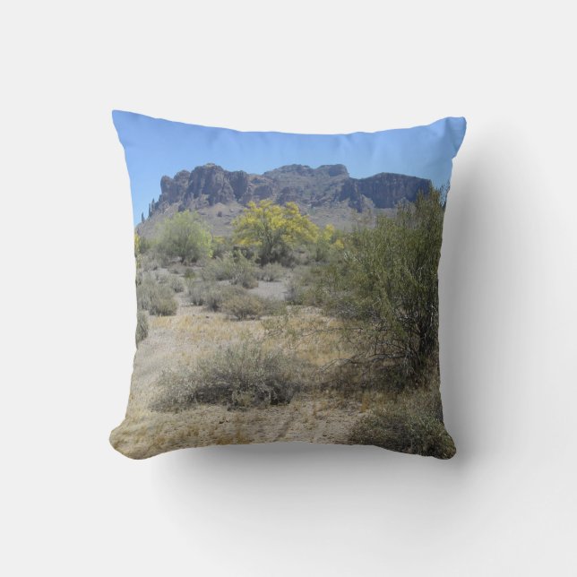 Superstition Mountains Throw Pillow (Front)