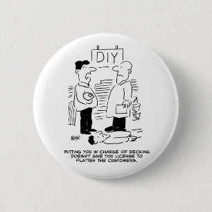 Superstore Retail Shop Worker and Shop Manager 2 Inch Round Button