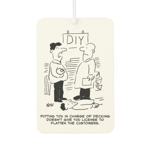 Superstore Retail Shop Worker and Shop Manager Air Freshener (Front)