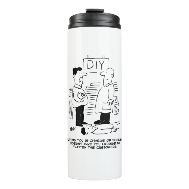 Superstore Retail Shop Worker and Shop Manager Thermal Tumbler (Front)