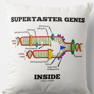 Supertaster Genes Inside DNA Replication Humour Throw Pillow