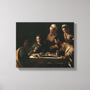 Supper at Emmaus, 1606 Canvas Print