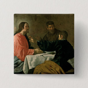 Supper at Emmaus, 1620 2 Inch Square Button