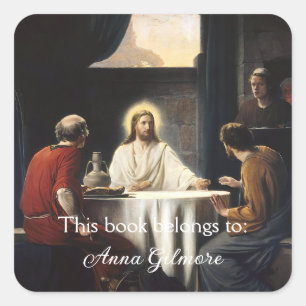 Supper at Emmaus by Carl Bloch  Square Sticker
