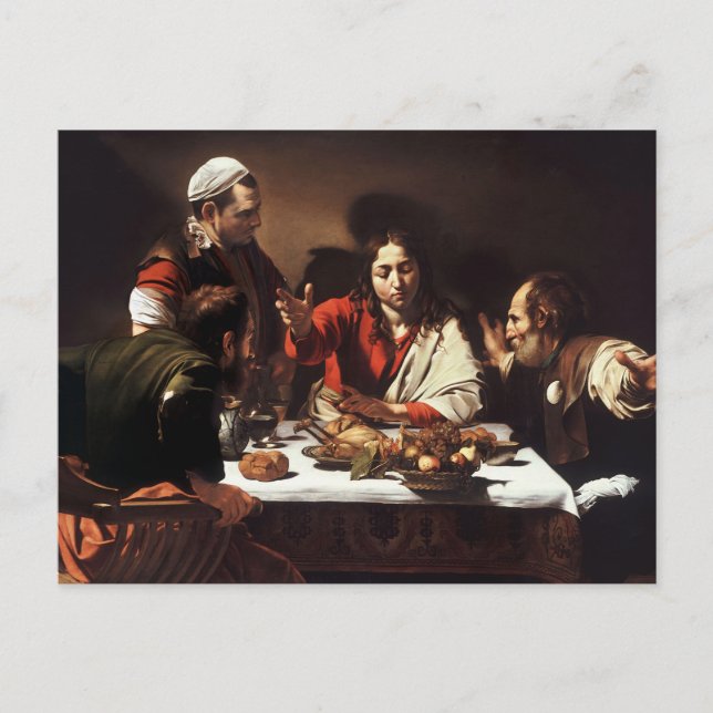 Supper At Emmaus Postcard (Front)