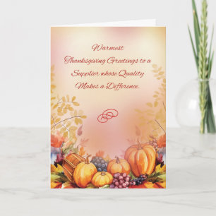 Supplier Business Thanksgiving Appreciation Card