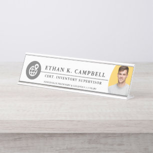 Supply Chain Manager  Symbol + Logo+ Photo Desk Name Plate