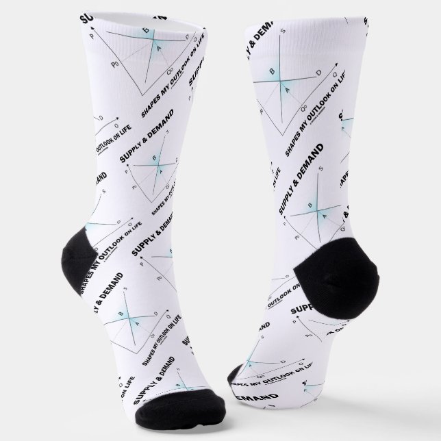 Supply Demand Shapes My Outlook On Life Econ Humou Socks (Angled)