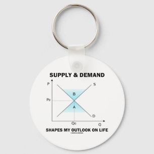 Supply & Demand Shapes My Outlook On Life (Econ) Keychain