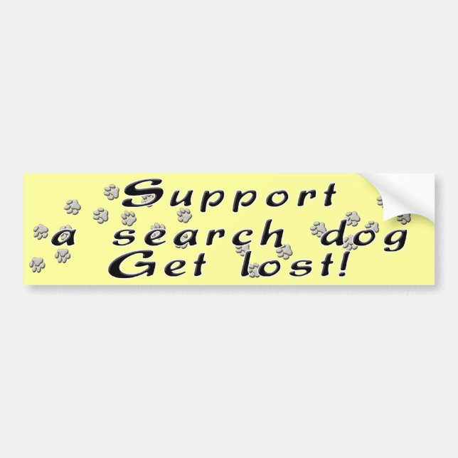 Support A Search Dog Bumper Sticker (Front)