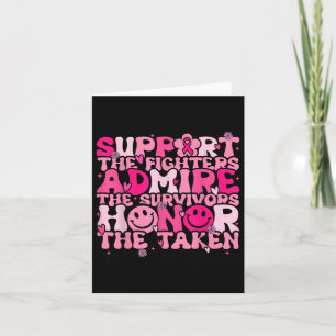 Support Admire Honour Breast Cancer Awareness Warr Card