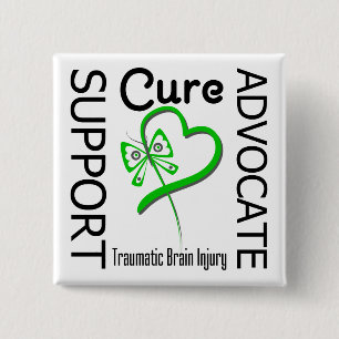 Support Advocate Cure 2 Traumatic Brain Injury 2 Inch Square Button