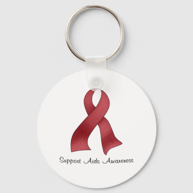 Support AIDS Awareness Keychain (Front)
