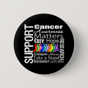 Support All Cancers Awareness 2 Inch Round Button