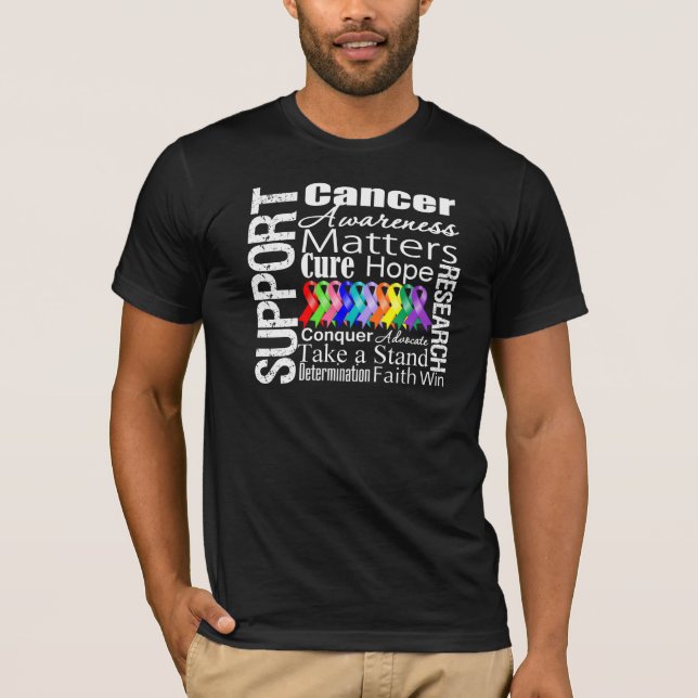 Support All Cancers Awareness T-Shirt (Front)