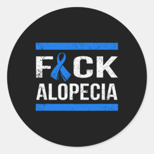 Support Alopecia awareness t Classic Round Sticker