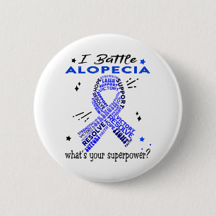Support Alopecia Warrior Gifts 2 Inch Round Button