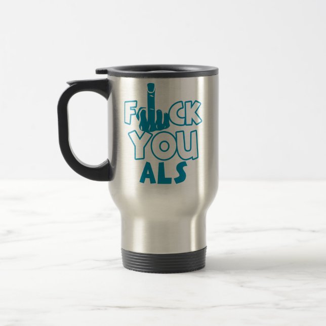 Support ALS awareness Travel Mug (Left)
