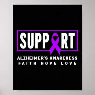 Support Alzheimer’s - AlZ Warrior Alzheimer’s Awar Poster
