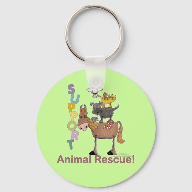 Support Animal Rescue Keychain (Front)