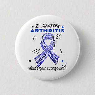 Support Arthritis Warrior Gifts 2 Inch Round Button