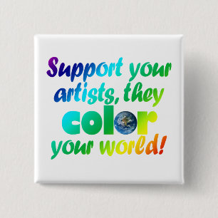 Support artists colour square button