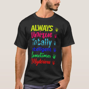 Support Autism Awareness Dad Mom Kids T-Shirt