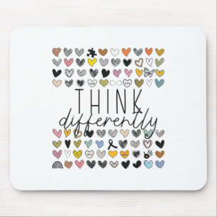 Support Autism Awareness Think Differently Neurodi Mouse Pad