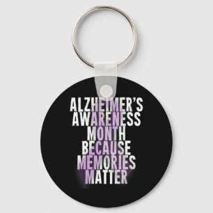 Support Awareness Month Purple Ribbon  Keychain