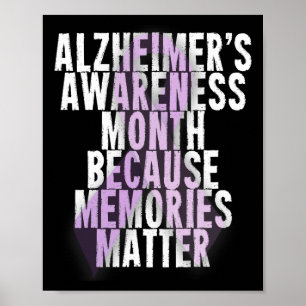 Support Awareness Month Purple Ribbon  Poster