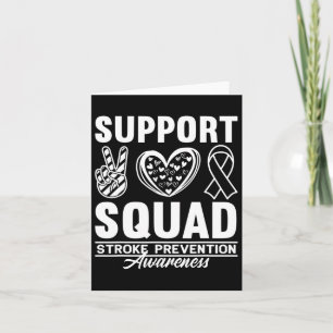 Support Awareness Squad Heart Disease Stroke Preve Card