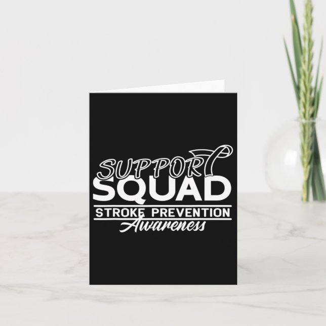 Support Awareness Squad Heart Disease Stroke Preve Card (Front)