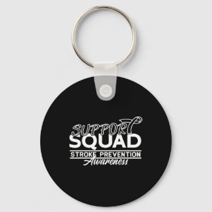 Support Awareness Squad Heart Disease Stroke Preve Keychain