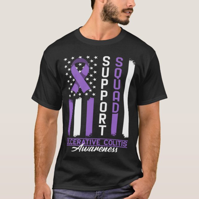 Support Awareness Squad I Ulcerative Colitis Ulcer T-Shirt (Front)