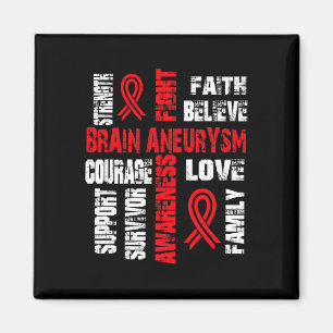 Support Believe And Fight Brain Aneurysm  Magnet