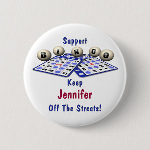 Support Bingo 2 Inch Round Button