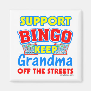 Support Bingo Grandma Magnet
