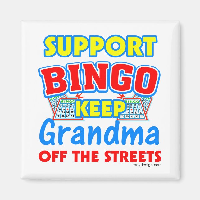 Support Bingo Grandma Magnet (Front)
