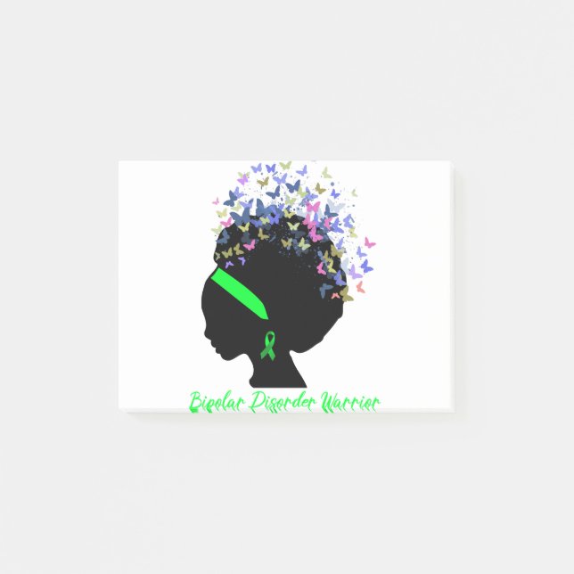 Support Bipolar Disorder Warrior Gifts Post-it Notes (Front)