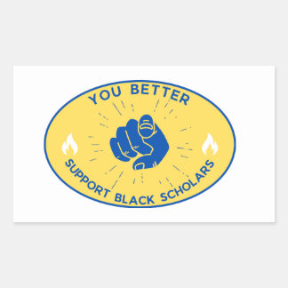 Support Black Scholars Rectangular Sticker