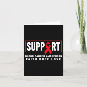 Support Blood Cancer - Red Ribbon Blood Cancer Awa Card
