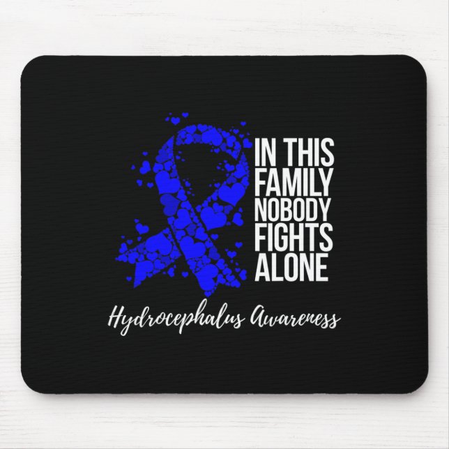 Support Blue Ribbon Hydrocephalus Awareness  Mouse Pad (Front)