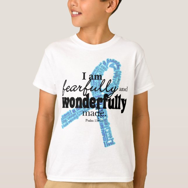 Support Blue Ribbon T-Shirt (Front)