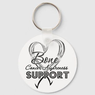 Support Bone Cancer Awareness Keychain