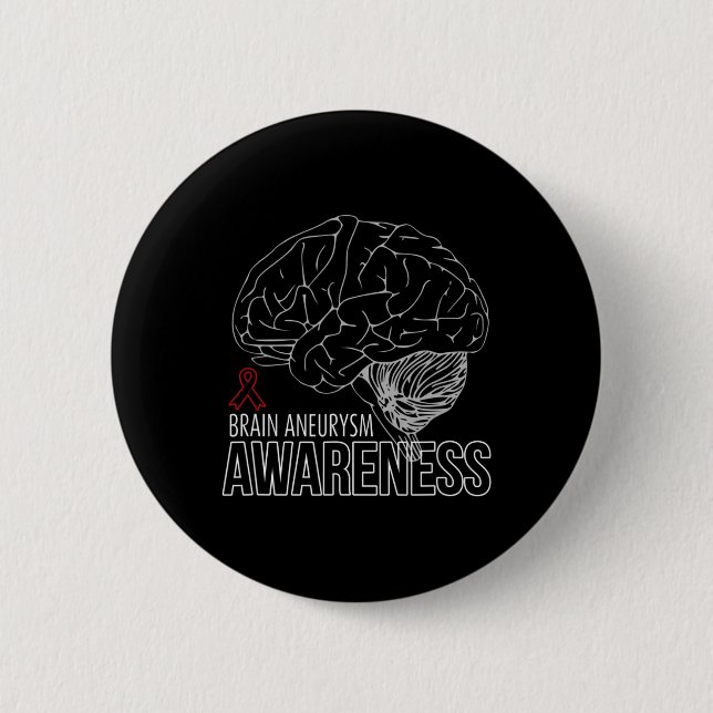 Support Brain Aneurysm Awareness 1 2 Inch Round Button (Front)