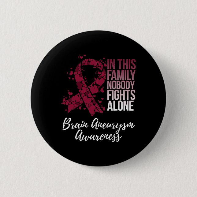 Support Brain Aneurysm Awareness  2 Inch Round Button (Front)